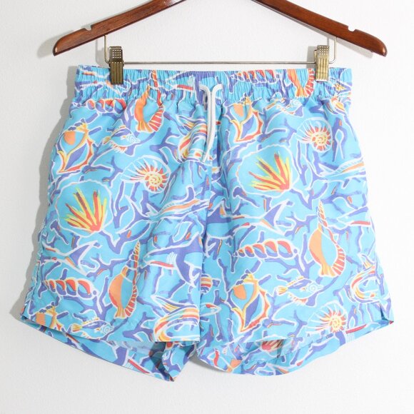 chubbies Other - Chubbies Swim Trunk Shorts Seashells Fish Ocean Blue 5" Inseam Size Medium